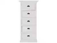 LivingStyles Halifax Grand Mahogany Timber 5 Drawer Storage Unit offer