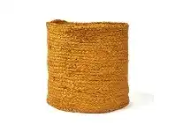 LivingStyles Vintage Design Homeware Asher Jute Basket, Medium, Ochre offer