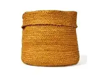 LivingStyles Vintage Design Homeware Asher Jute Basket, Large, Ochre offer