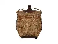 Olaf Bamboo Rattan Lidded Basket