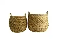 LivingStyles Awiti 2 Piece Water Hyacinth Basket Set offer