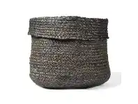 LivingStyles Vintage Design Homeware Asher Jute Basket, Large, Grey offer