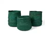 LivingStyles Vintage Design Homeware Asher 3 Piece Jute Basket Set, Large, Green offer