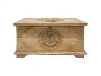 LivingStyles Guneta Mango Wood Storage Chest offer
