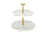 Yorkshire Marble 2 Tier Cake Stand