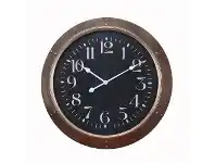 LivingStyles Khalil Metal Frame Round Wall Clock, 73cm offer