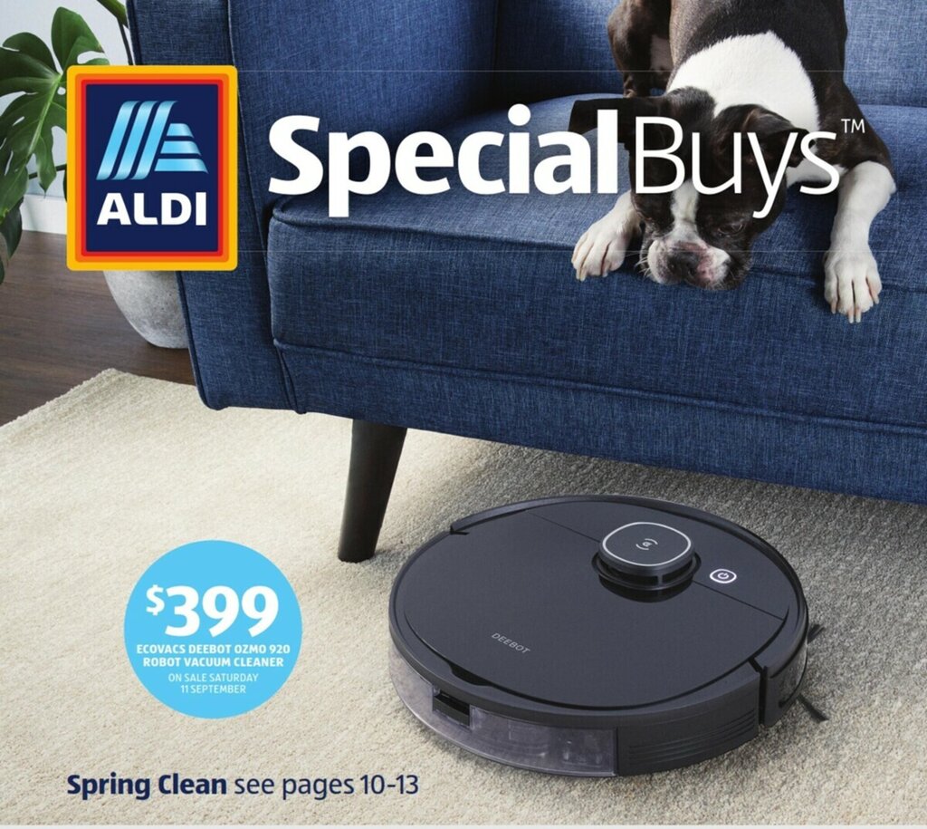 Ecovas Deebot Ozmo 920 Robot Vacuum Cleaner offer at ALDI