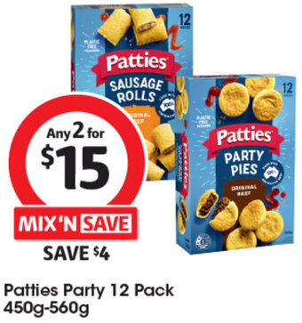 Coles Patties Party 12 Pack 450g-560g offer