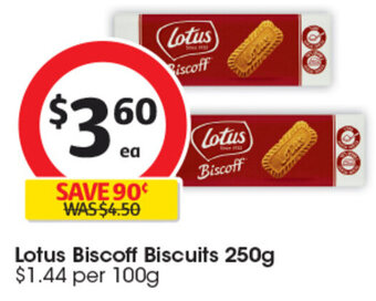 Coles Lotus Biscoff Biscuits 250g offer