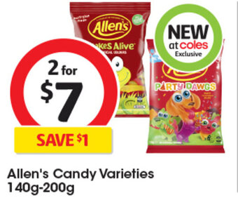 Coles Allen's Candy Varieties 140g-200g offer