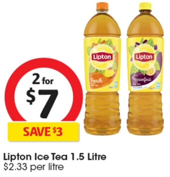 Coles Lipton Ice Tea 1.5 Litre offer