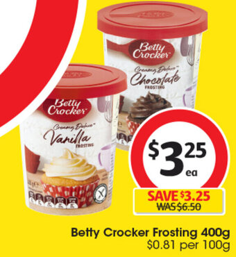 Coles Betty Crocker Frosting 400g offer