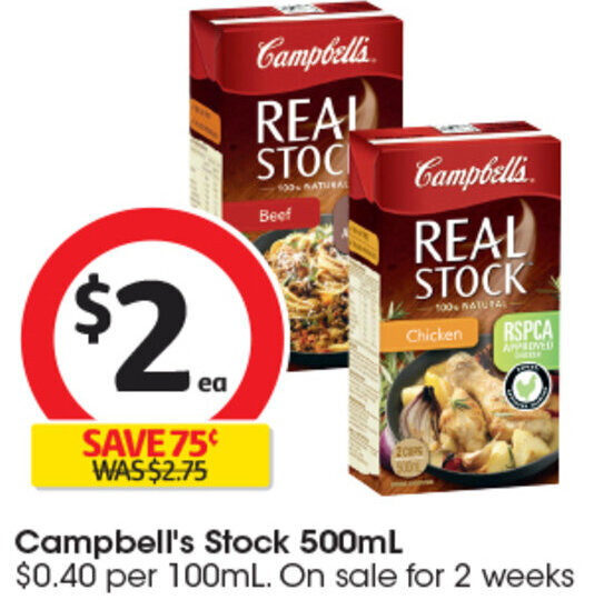 Campbell's Stock 500mL offer at Coles
