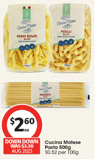 Coles Cucina Matese Pasta 500g offer