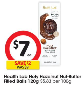 Coles Health Lab Holy Hazelnut Nut-Butter Filled Balls 120g offer