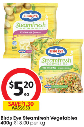 Coles Birds Eye Steamfresh Vegetables 400g offer