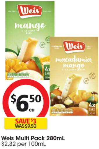 Coles Weis Multi Pack 280mL offer
