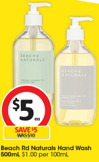 Coles Beach Rd Naturals Hand Wash 500mL offer
