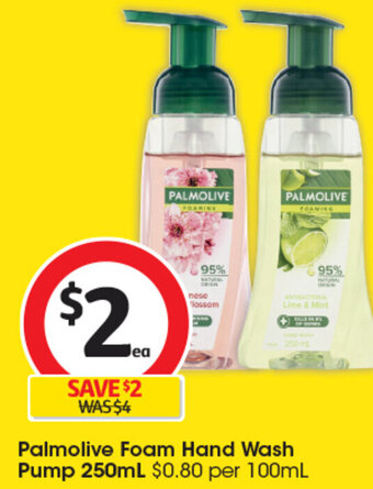 Coles Palmolive Foam Hand Wash Pump 250mL offer