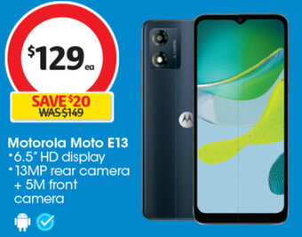 Coles Motorola Moto E13 offer