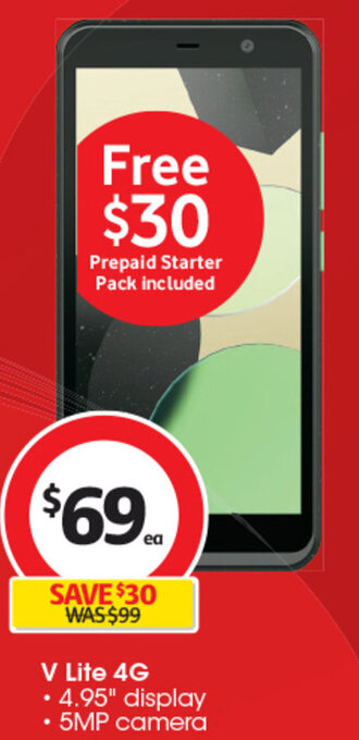 Coles V Lite 4G offer