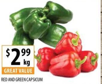 Supabarn RED AND GREEN CAPSICUM offer