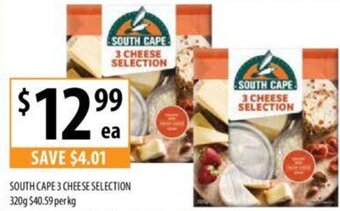 Supabarn SOUTH CAPE 3 CHEESE SELECTION 320g offer