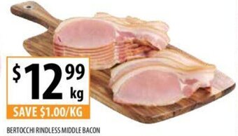 Supabarn BERTOCCHI RINDLESS MIDDLE BACON offer