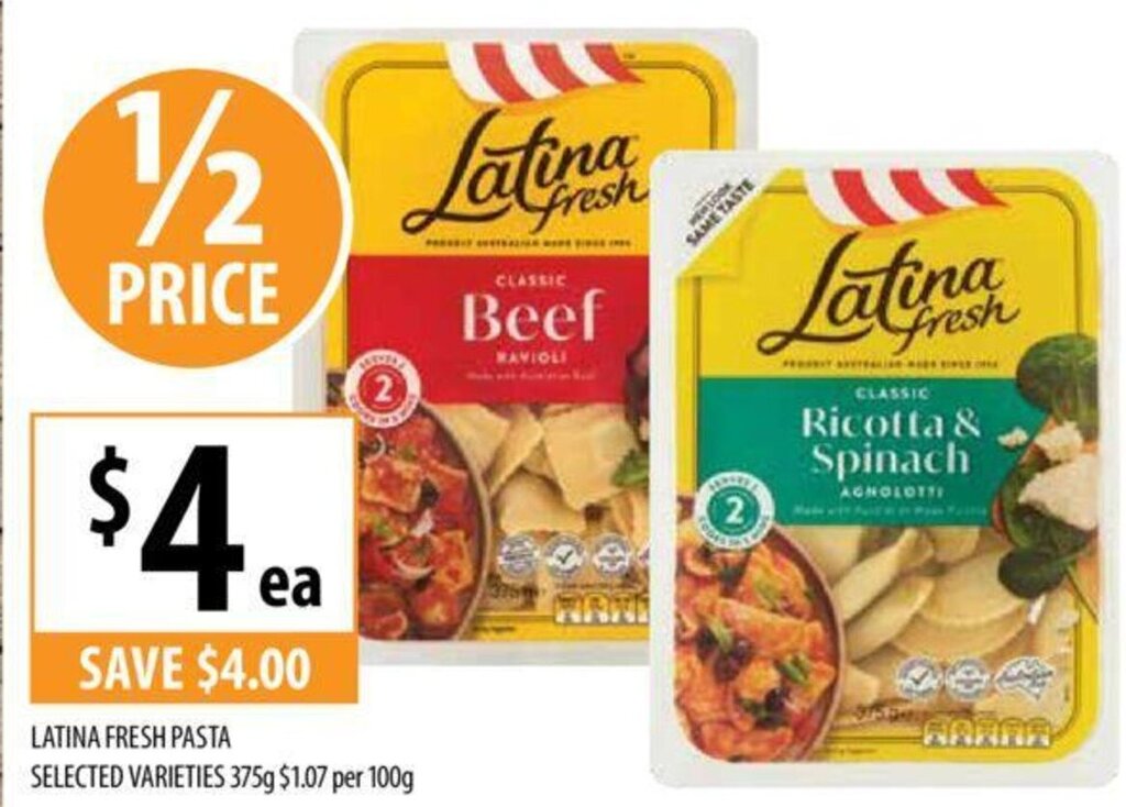 LATINA FRESH PASTA SELECTED VARIETIES 375g offer at Supabarn