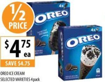 Supabarn OREO ICE CREAM SELECTED VARIETIES 4 pack offer