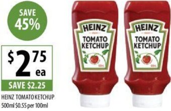 Supabarn HEINZ TOMATO KETCHUP 500ml offer