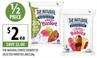 Supabarn THE NATURAL CONFECTIONERY CO SELECTED VARIETIES 200/220g offer