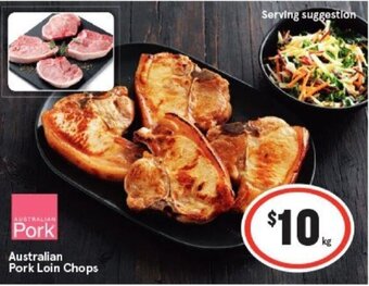 IGA Australian Pork Loin Chops offer