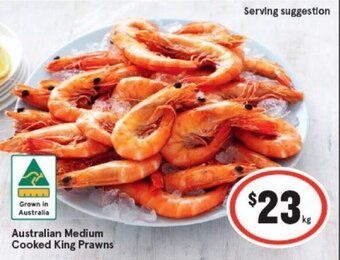 IGA Australian Medium Cooked King Prawns offer