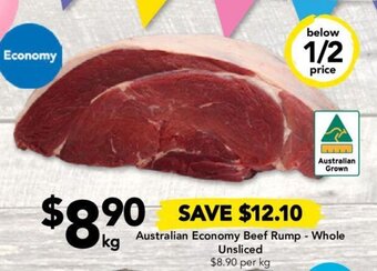 Drakes Australian Economy Beef Rump - Whole Unsliced offer