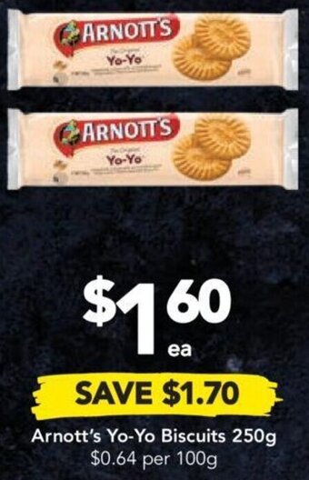 Drakes Arnott's Yo-Yo Biscuits 250g offer