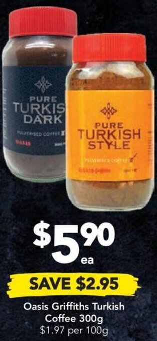 Drakes Oasis Griffiths Turkish Coffee 300g offer