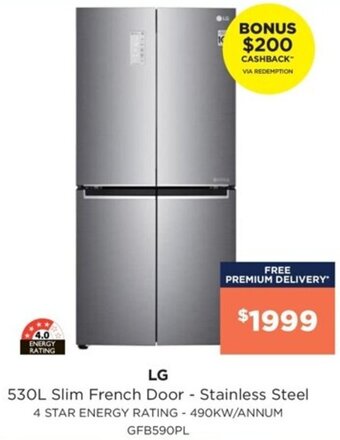 Bing Lee 530L Slim French Door - Stainless Steel offer