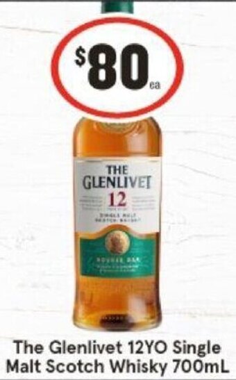 IGA The Glenlivet 12YO Single Malt Scotch Whisky 700mL offer