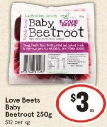 IGA Love Beets Baby Beetroot 250g offer