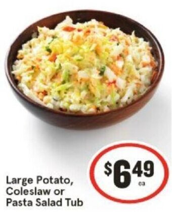 IGA Large Potato, Coleslaw or Pasta Salad Tub offer