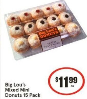 IGA Big Lou's Mixed Mini Donuts 15 Pack offer