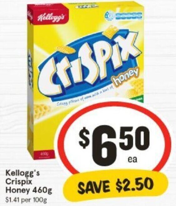 Kellogg's Crispix Honey 460g offer at IGA