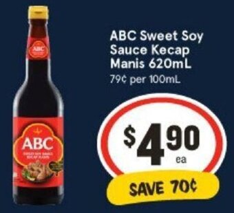 IGA ABC Sweet Soy Sauce Kecap Manis 620mL offer