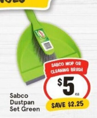 IGA Sabco Dustpan Set Green offer