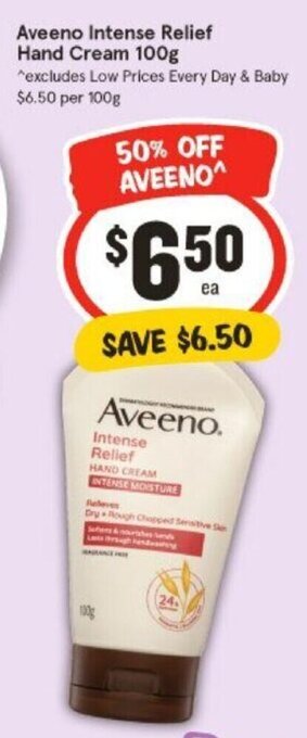 Aveeno Intense Relief Hand Cream 100g