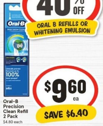 IGA Oral-B Precision Clean Refill 2 Pack offer