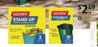ALDI Stand-Up Garden Garbage Bags 3pk or Council Bin Liners 10pk - 46383, 46384 offer