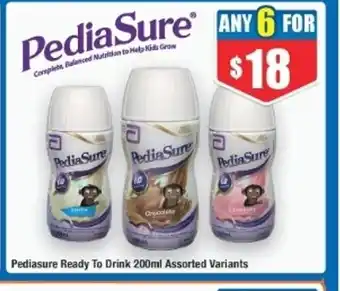 Chemist Warehouse Pediasure Ready to Drink 220ml Assorted Variants offer