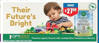 Chemist Warehouse OptiGold Organic Toddler Milk Drink 900g offer